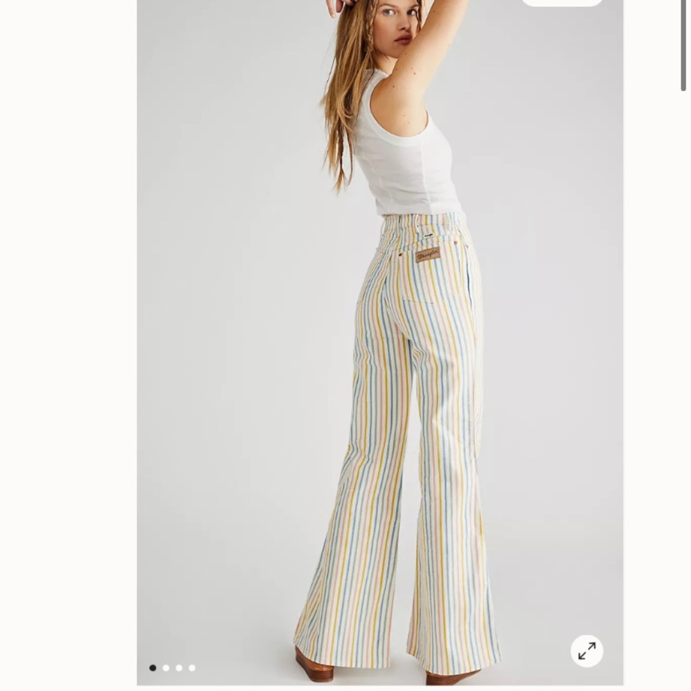 Free People Multicolor Striped Jeans